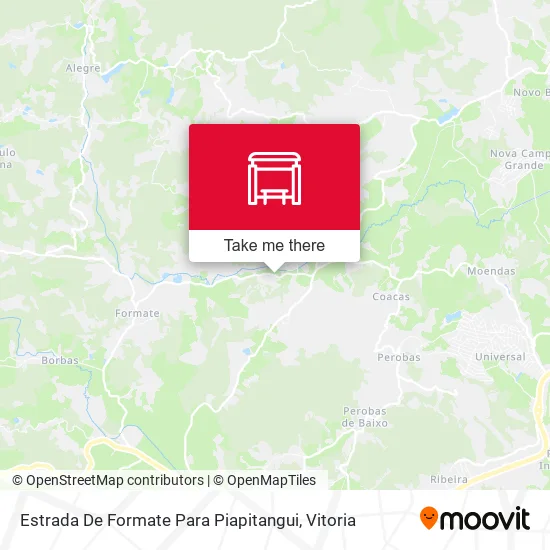 Estrada De Formate Para Piapitangui map