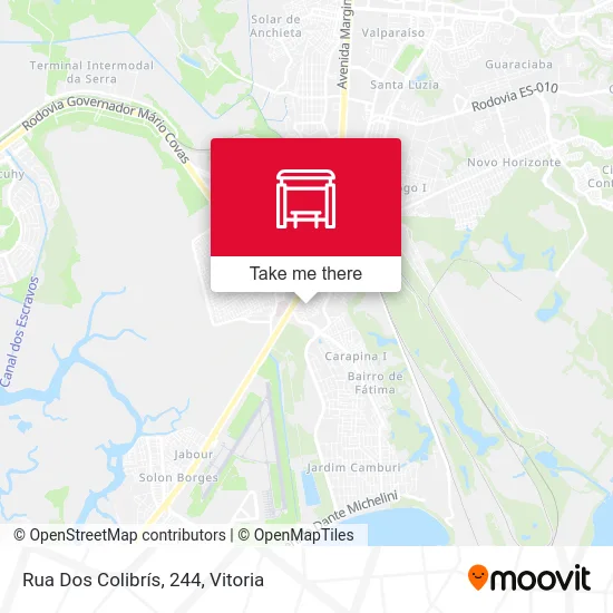 Rua Dos Colibrís, 244 map