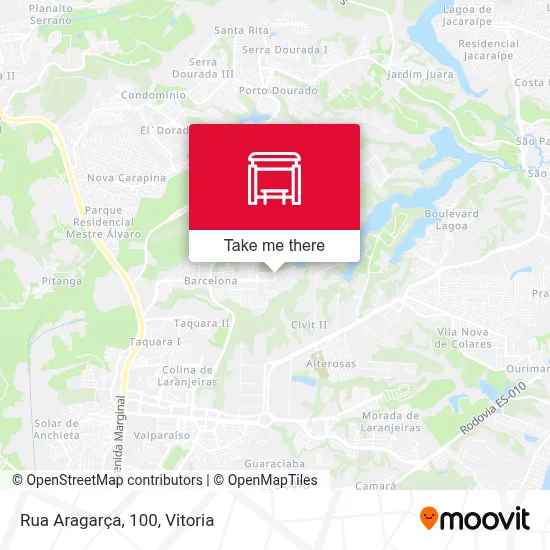 Rua Aragarça, 100 map