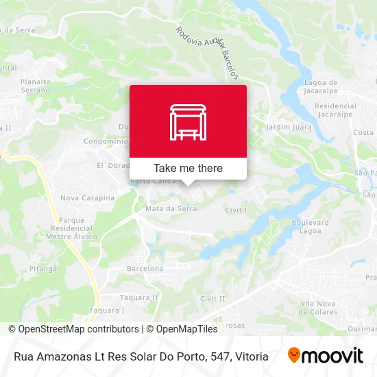 Rua Amazonas Lt Res Solar Do Porto, 547 map