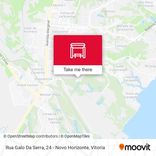 Mapa Rua Galo Da Serra, 24 - Novo Horizonte