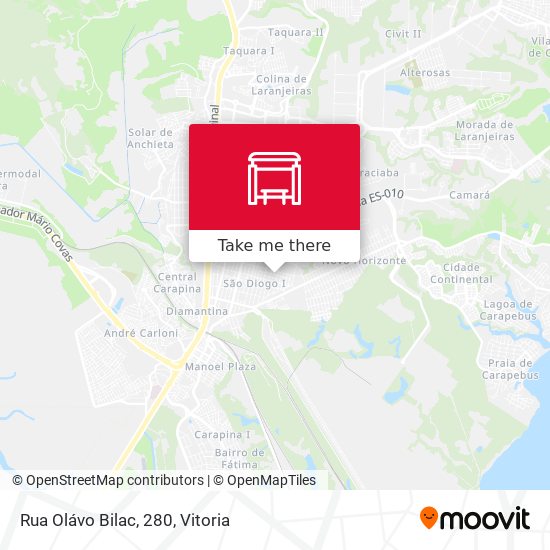 Rua Olávo Bilac, 280 map