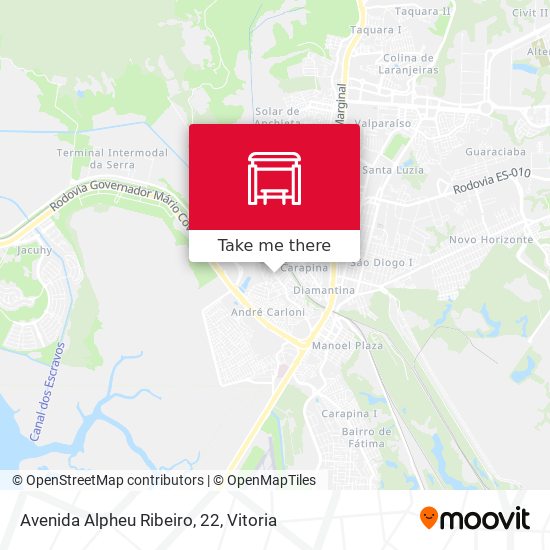 Avenida Alpheu Ribeiro, 22 map