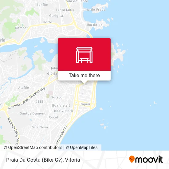 Praia Da Costa (Bike Gv) map