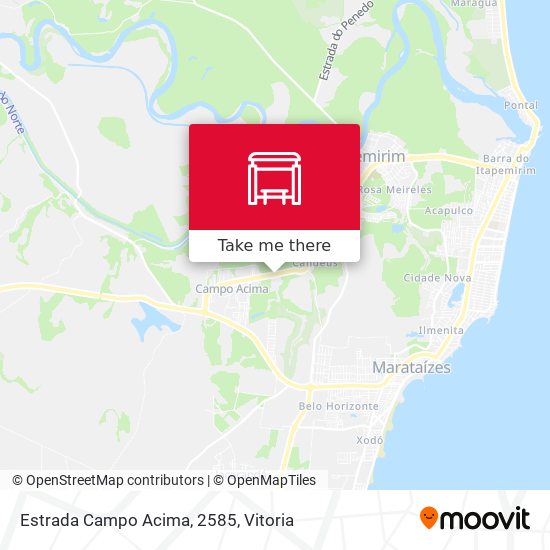 Estrada Campo Acima, 2585 map