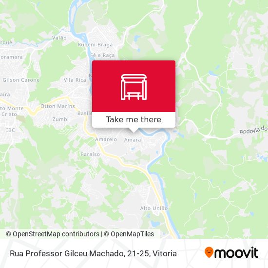 Mapa Rua Professor Gilceu Machado, 21-25