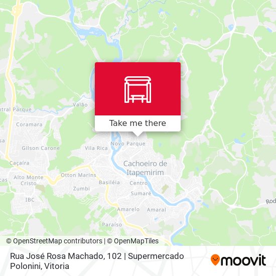 Mapa Rua José Rosa Machado, 102 | Supermercado Polonini