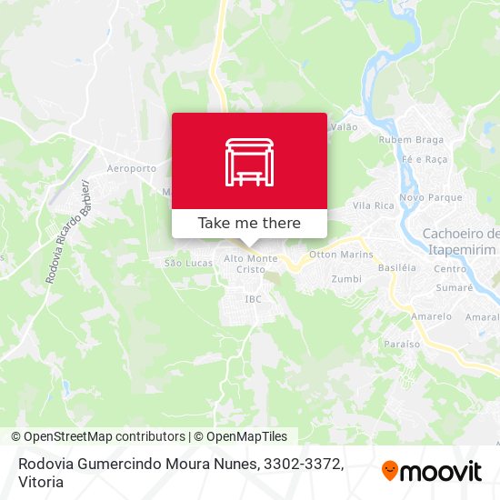 Mapa Rodovia Gumercindo Moura Nunes, 3302-3372