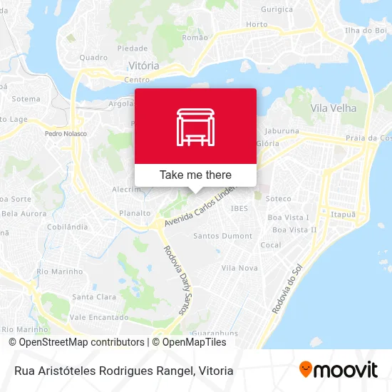 Rua Aristóteles Rodrigues Rangel map