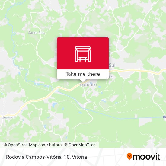 Rodovia Campos-Vitória, 10 map