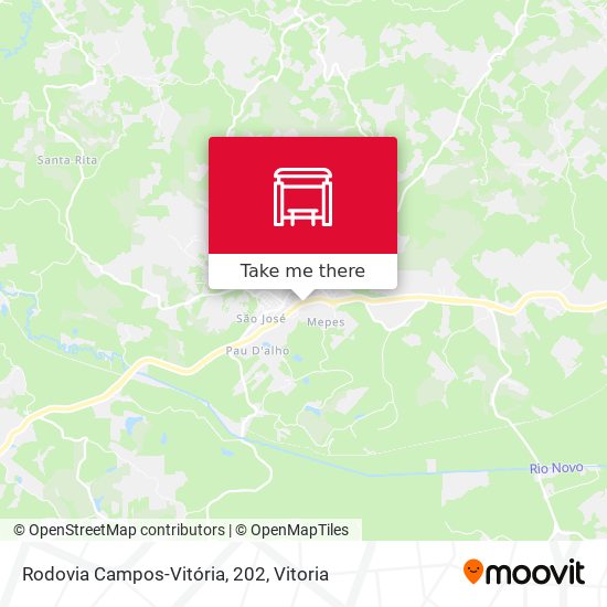Rodovia Campos-Vitória, 202 map