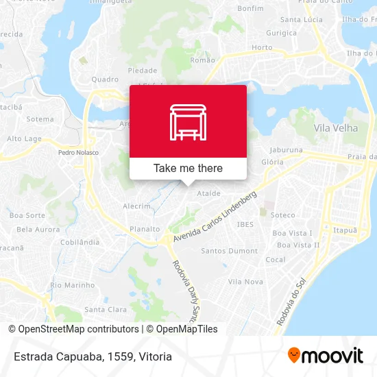 Estrada Capuaba, 1559 map