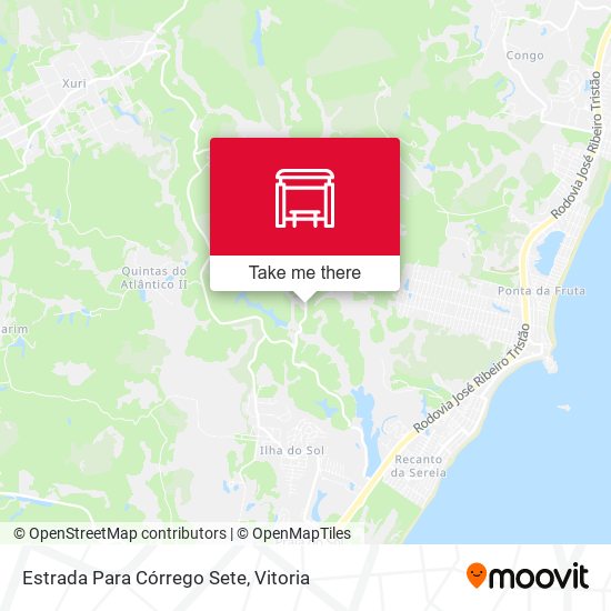 Estrada Para Córrego Sete map