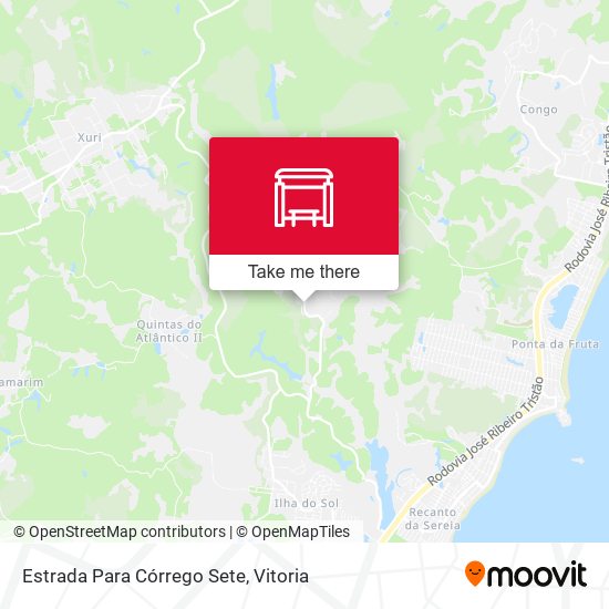 Estrada Para Córrego Sete map