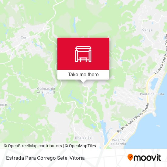 Estrada Para Córrego Sete map