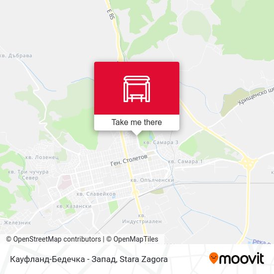 Карта Кауфланд-Бедечка - Запад