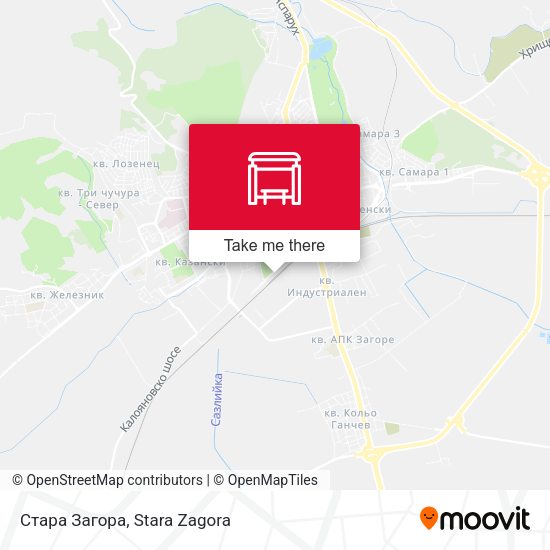 Карта Стара Загора