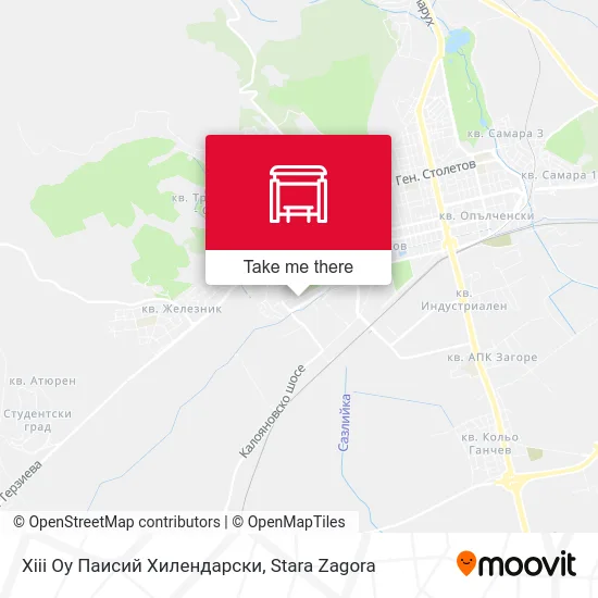 Карта Хііі Оу Паисий Хилендарски