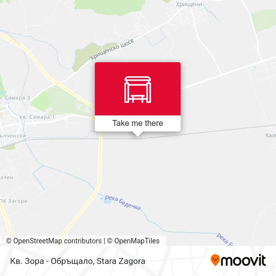 Карта Кв. Зора - Обръщало