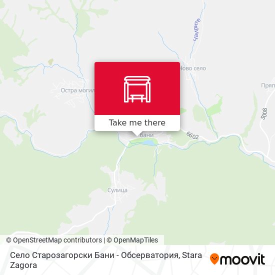 Село Старозагорски Бани - Обсерватория map