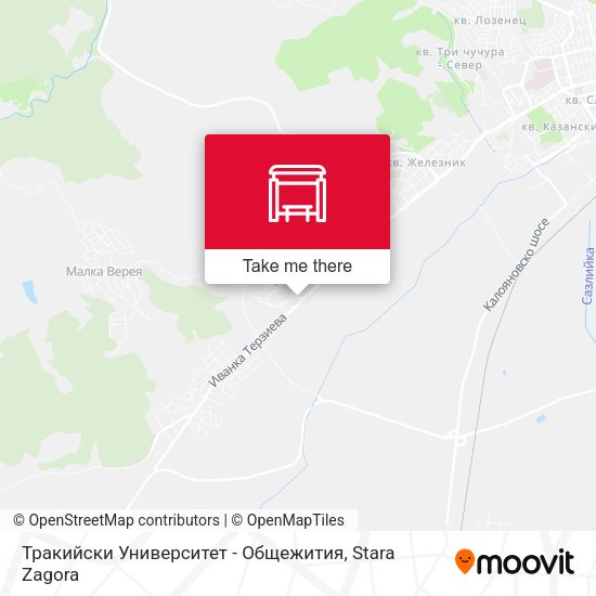Карта Тракийски Университет - Общежития
