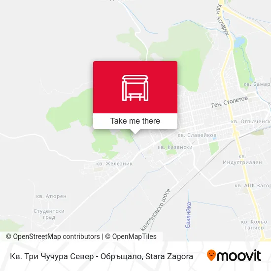 Карта Кв. Три Чучура Север - Обръщало