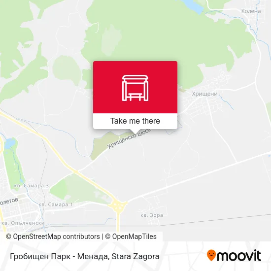 Карта Гробищен Парк - Менада