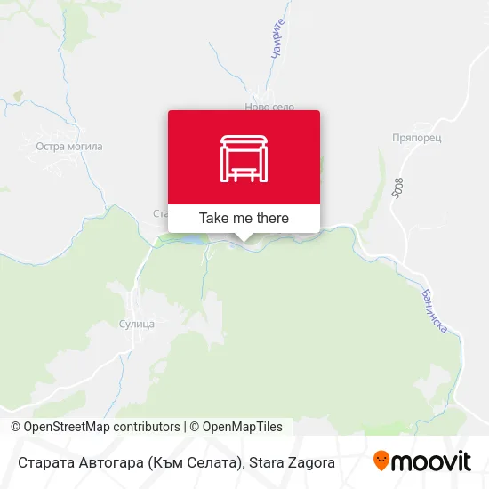 Карта Старата Автогара (Към Селата)