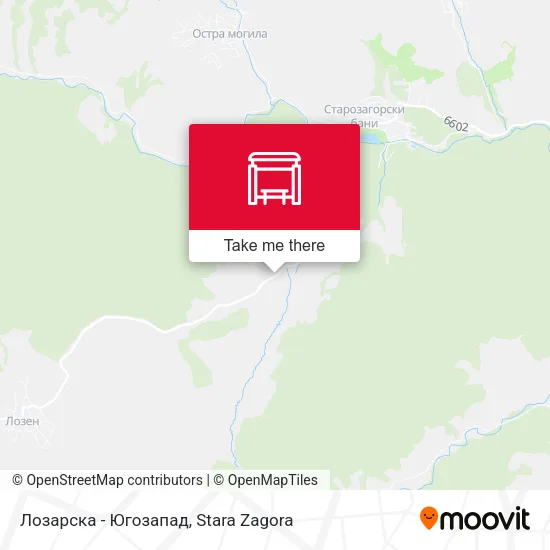 Карта Лозарска - Югозапад