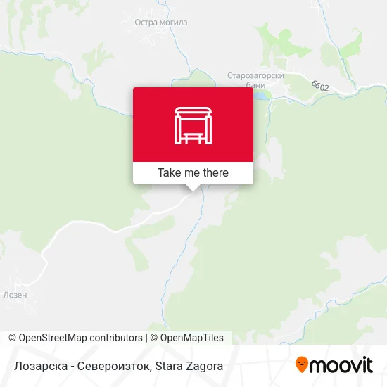 Карта Лозарска - Североизток