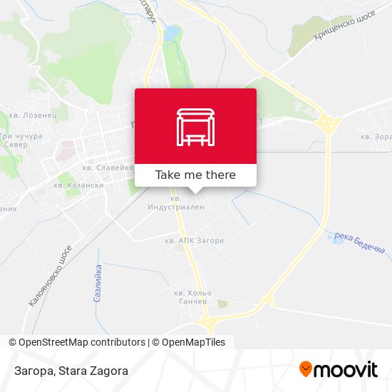 Загора map