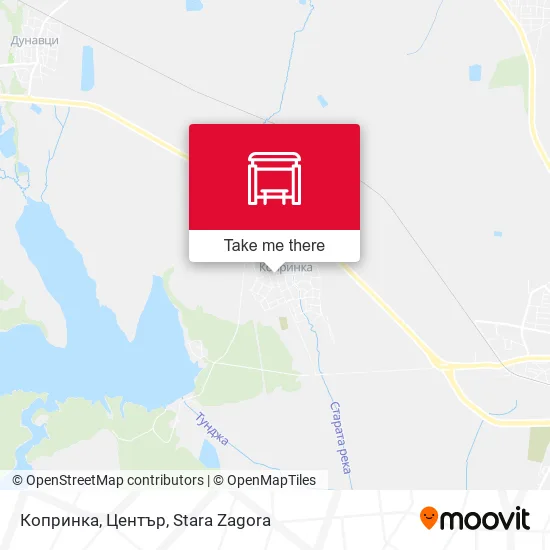 Карта Копринка, Център