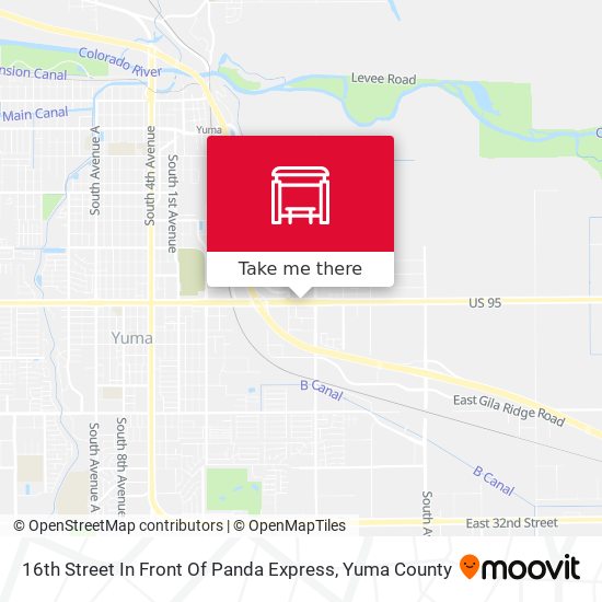 16th Street In Front Of Panda Express map