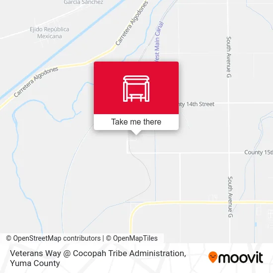 Veterans Way @ Cocopah Tribe Administration map