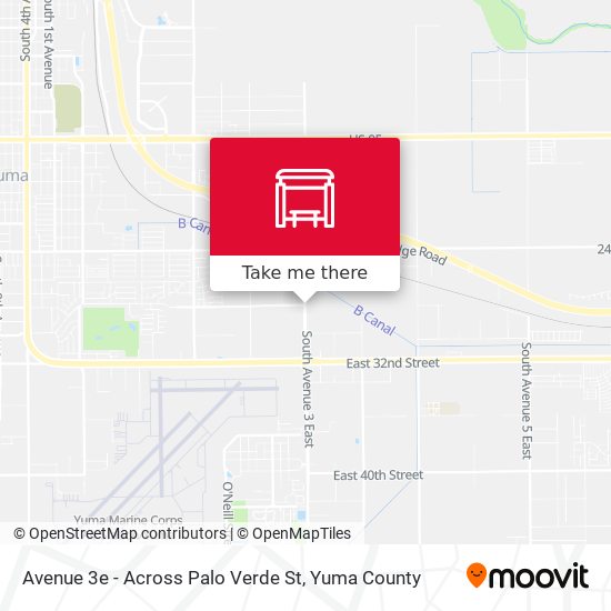 Mapa de Avenue 3e - Across Palo Verde St