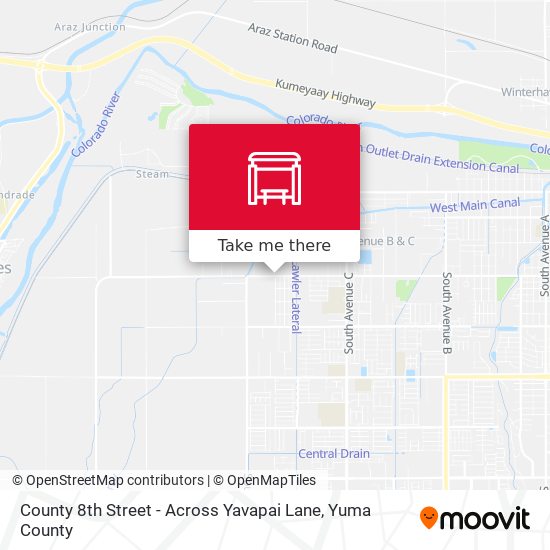 County 8th Street - Across Yavapai Lane map