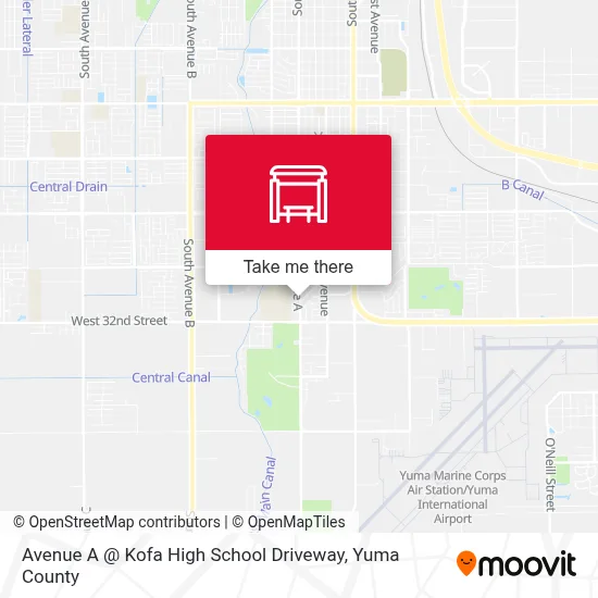 Avenue A @ Kofa High School Driveway map