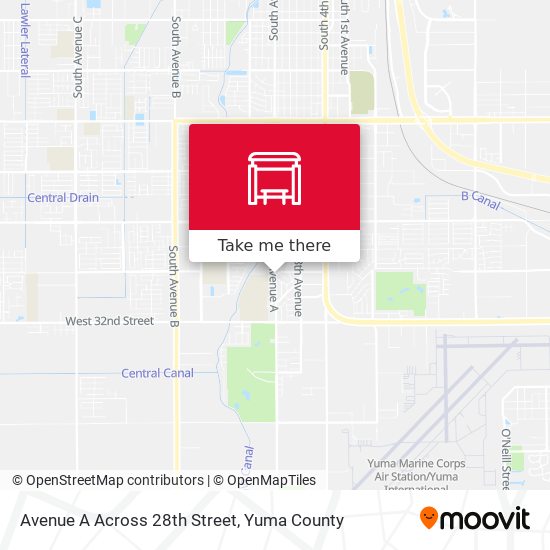Avenue A Across 28th Street map