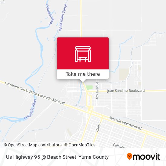 Mapa de Us Highway 95 @ Beach Street