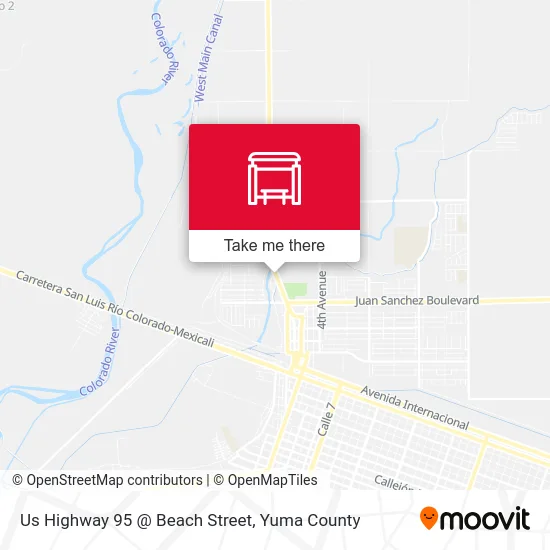 Us Highway 95 @ Beach Street map