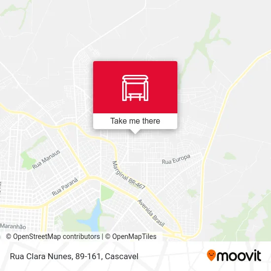 Rua Clara Nunes, 89-161 map