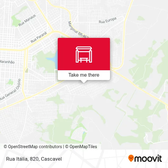 Rua Itália, 820 map