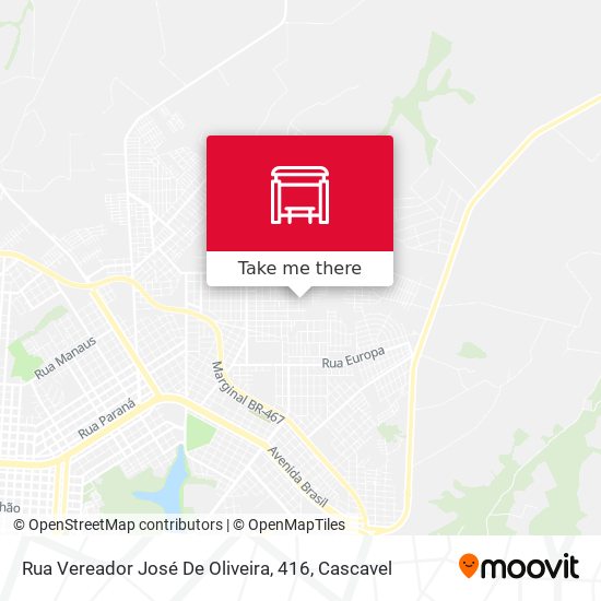 Mapa Rua Vereador José De Oliveira, 416