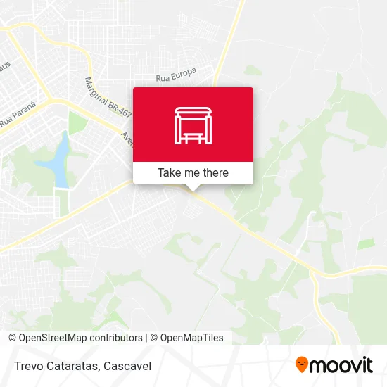 Trevo Cataratas map