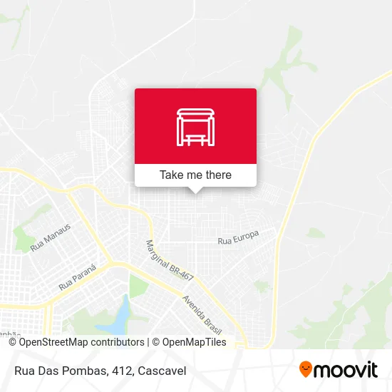 Rua Das Pombas, 412 map