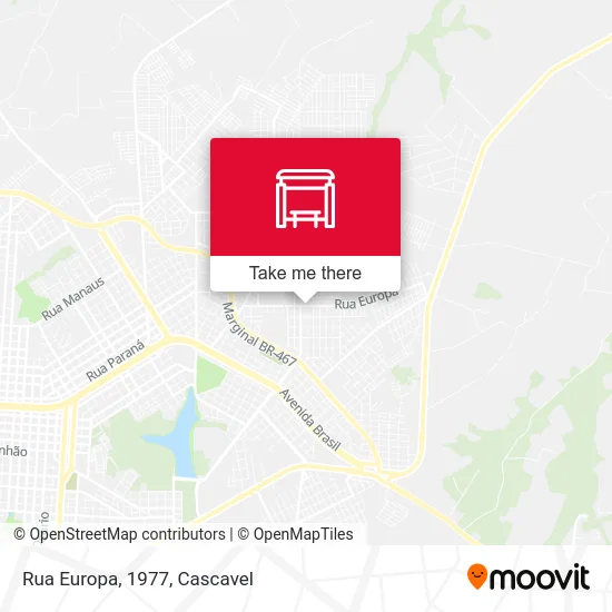 Rua Europa, 1977 map