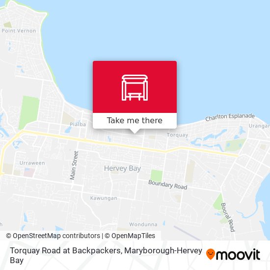 Torquay Road at Backpackers map