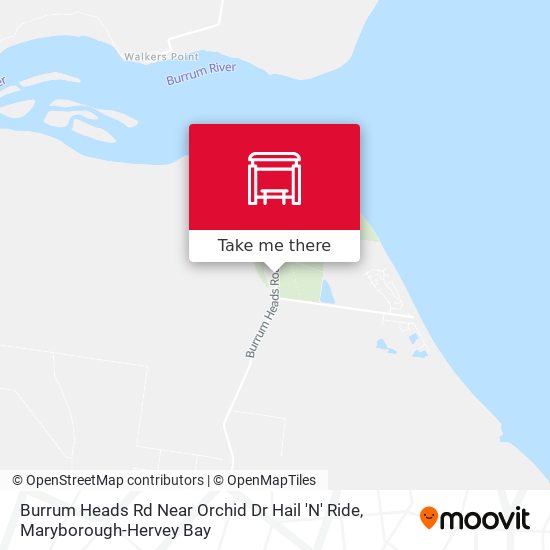 Mapa Burrum Heads Rd Near Orchid Dr Hail 'N' Ride