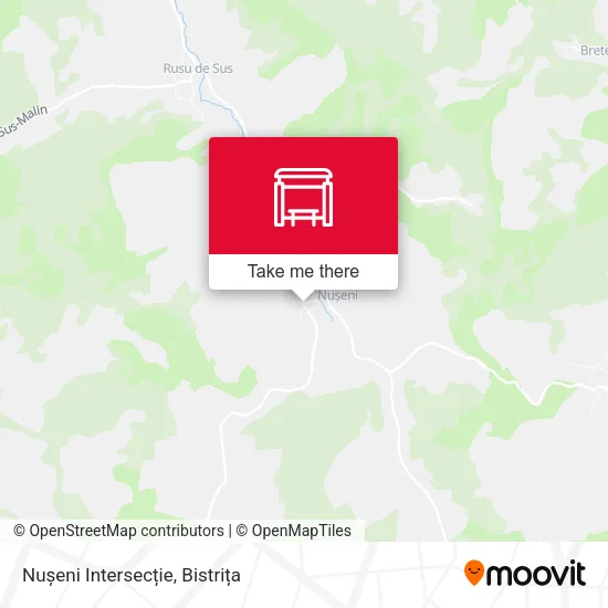 Nușeni Intersecție map