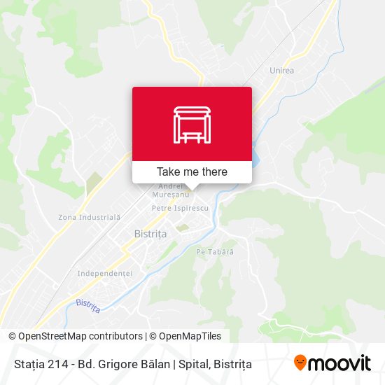 Stația 214 - Bd. Grigore Bălan | Spital map